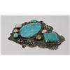 Image 2 : Navajo STERLING Turquoise Opal Onyx Brooch