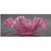 Image 2 : Antique Ruffle Edge Pink Art Glass Bowl