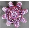 Image 6 : Antique Ruffle Edge Pink Art Glass Bowl