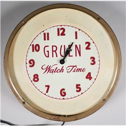 GRUEN Watch Time Electric Wall Clock