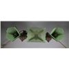 Image 3 : DECO Lamp & Centerpiece Uranium Glass Mantle Set