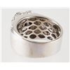 Image 4 : 10K White Gold DIAMOND & SAPPHIRE Mens Ring