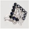 Image 1 : 14K White Gold DIAMOND & SAPPHIRE Ring