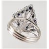 Image 3 : 14K White Gold DIAMOND & SAPPHIRE Ring