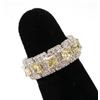 Image 1 : 14K Natural YELLOW & WHITE DIAMOND Ring