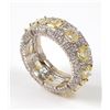 Image 4 : 14K Natural YELLOW & WHITE DIAMOND Ring