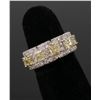 Image 5 : 14K Natural YELLOW & WHITE DIAMOND Ring