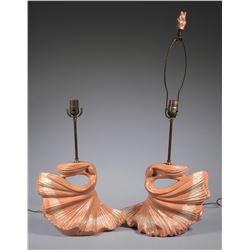 Antique Pottery Lamps, Royal Hickman Style