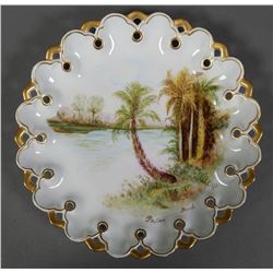 PALM BEACH Handpainted Openwork Plate