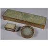 Image 1 : Chinese Brass & Jade Cigarette Box Smoke Set