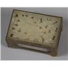 Image 3 : Chinese Brass & Jade Cigarette Box Smoke Set