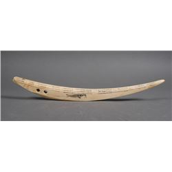 Eskimo Inuit Scrimshaw Walrus Ivory Tusk
