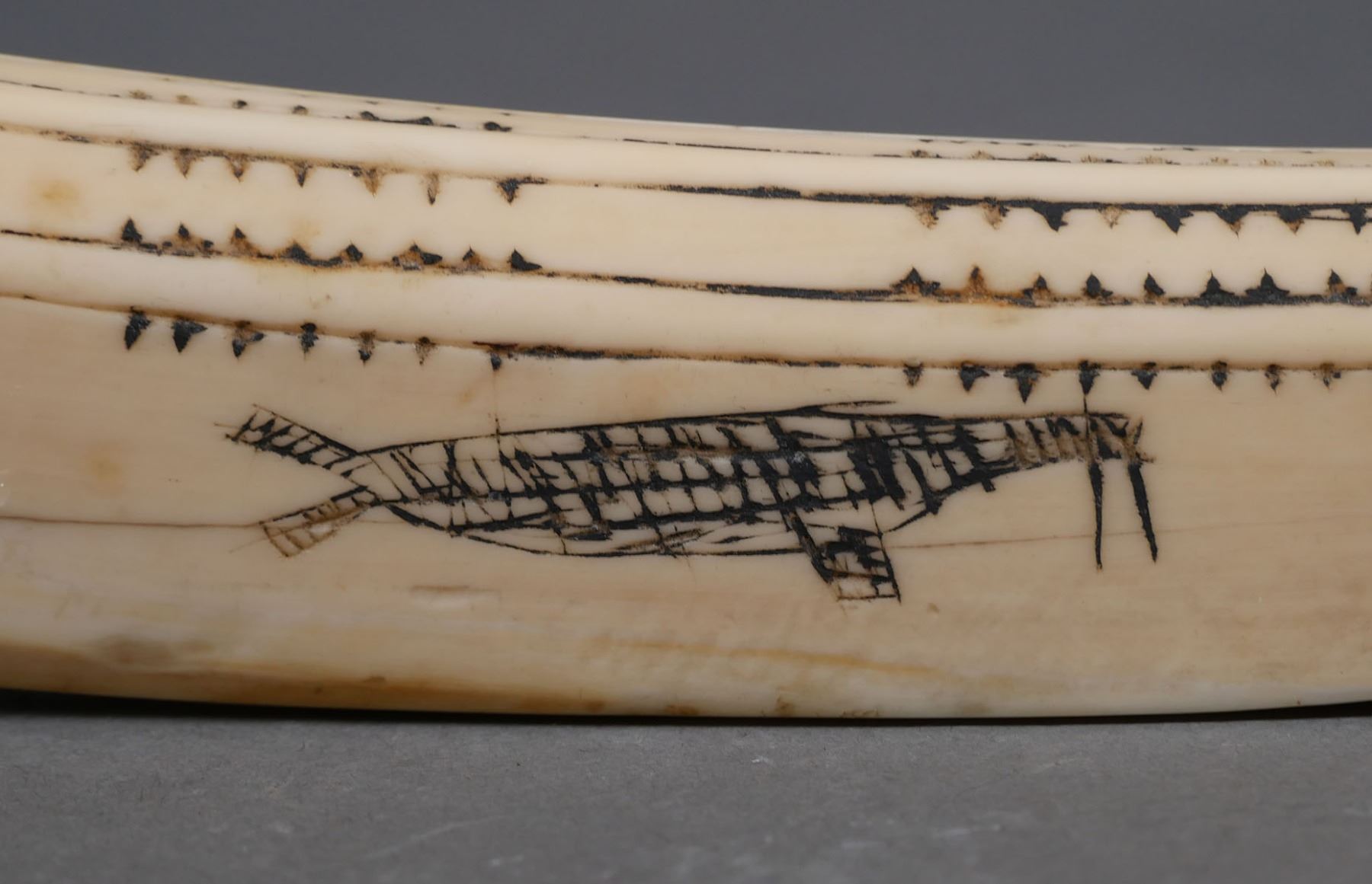 Eskimo Inuit Scrimshaw Walrus Ivory Tusk