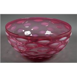 FENTON Cranberry Art Glass Umbrella Lampshade