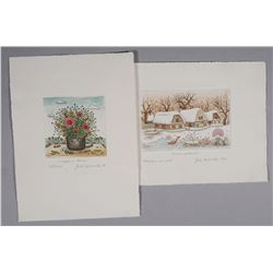 (2) JOSIP GENERALIC, Colored Etchings