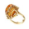 Image 4 : 14k Gold ORANGE OPAL Diamonds Ring