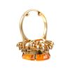 Image 5 : 14k Gold ORANGE OPAL Diamonds Ring