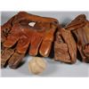 Image 4 : (5) Old LEATHER BASEBALL GLOVES Mitt & Ball