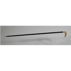 Walking Stick, Gold Plated Handle
