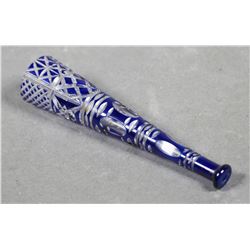 Antique Bohemian Cut Glass Cigarette Holder