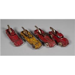 (4) Cast Iron Toy Wrecker Tow Truck HUBLEY ARCADE