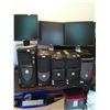 Image 1 : Lot of 5 Computer/ordinateurs Dell,(3 fonctionnent) avec Power supply, Screen/ moniteurs 1x 17po et 