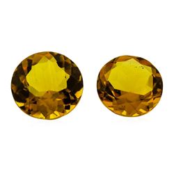 9.65 ctw.Natural Round Cut Citrine Quartz Parcel of Two