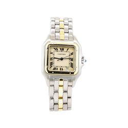 Cartier Panthere Man's Wrist Watch  - Stainless Steel and 18KT Yellow Gold
