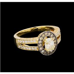 14KT Yellow Gold 0.95 ctw Diamond Unity Ring