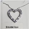 Image 1 : Silver Simulation Aquamarine 18" Necklace, Suggested Retail Value $100