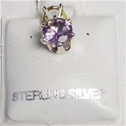 Silver Amethyst(0.75ct) Pendant, Made in Canada, Suggested Retail Value $40