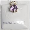 Image 1 : Silver Amethyst(0.75ct) Pendant, Made in Canada, Suggested Retail Value $40
