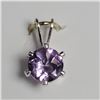 Image 3 : Silver Amethyst(0.75ct) Pendant, Made in Canada, Suggested Retail Value $40