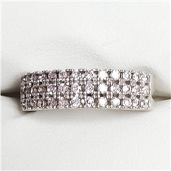 Silver Pink Cz Ring (~Size 6), Suggested Retail Value $100