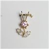 Image 3 : 10K Yellow Gold Cubic Zirconia Pendant, Made in Canada, Suggested Retail Value $80