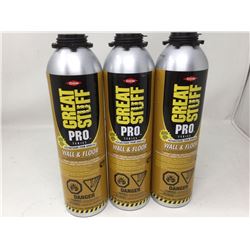 Great Stuff Pro Polyurethane Foam Adhesive (3 x 26.5oz)