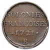 Image 2 : 1721-B French Colonies 9 Deniers or Sou, Rouen mint, Martin 1.7-A.2, R6, PCGS F detail
