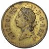 Image 1 : (c. 1860s) Robinson Copy 1733 Rosa Americana Twopence, Brass, Kenney 4, W-15160, R6, MS60
