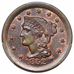 1852  N-22  R1  PCGS MS65BN CAC.  EAC MS64