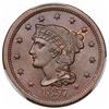 Image 1 : 1857  N-1  R1  PCGS MS64BN CAC.  EAC MS62