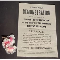 Mary Poppins Returns (2018) - Jane Banks 'Spruce' Protest Flyer And Cherry Tree Blooms