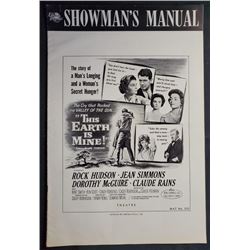 1959 Universal "THIS EARTH IS MINE" 1959 Showman Manual starring Rock Hudson, Jean Simmons,