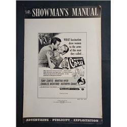1957 Universal Pressbook "MISTER CORY" 1957 SHOWMAN MANUAL "MISTER CORY" starring Tony C