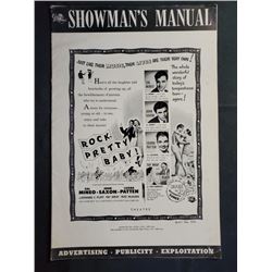 1956 Universal Pressbook "ROCK, PRETTY BABY" 1956 SHOWMAN MANUAL starring Sal Mineo, John S