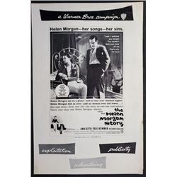 1957 Warner Bros. "THE HELEN MORGAN STORY" 1957 WB campaign Pressbook starring Ann Blyth, Paul N