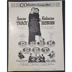 Press Book" DESK TOP   20th Century FOX 1957 Spencer Tracy Katharine Hepburn Pg. 5 HAS A PORTION CUT