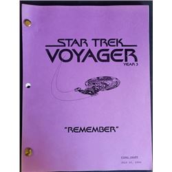 "Star Trek Voyager" (1995 -2001) Script REMEMBER Season 3 Episode  6 This is the final draft dated J