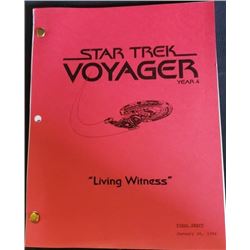 "Star Trek Voyager" (1995-2001) Script Living Witness Series 4 Episode 23 This is the final draft da