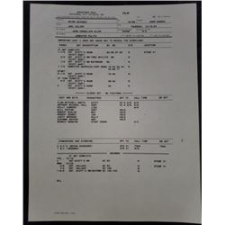 Weird Science (1985) - Call Sheet Oct. 18th 1984