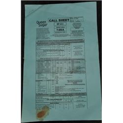 "Queen Sugar" 2017 Call Sheet Starring: Rotana Wesley, Kofi Siriboe, Tina Lifford 6/12/17
